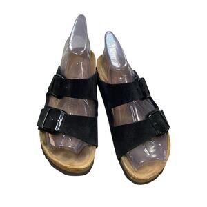 Birkenstock Arizona Black Suede Leather Sandals - EU39/US8.5